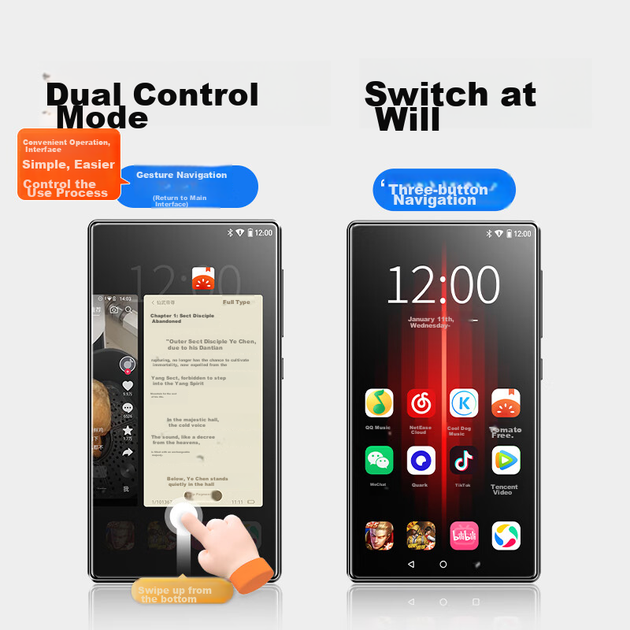 Плеєр FAMUE BF66 розумний MP3/MP4 з Wi-Fi Android 14, 6+128 ГБ - зображення 2