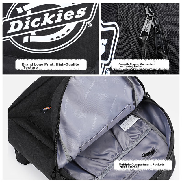 Жіночий рюкзак Dickies з кількома кишенями, легкий повсякденний дорожній рюкзак для учнів середньої та старшої школи, рюкзак великої місткості DK нової моделі - зображення 7