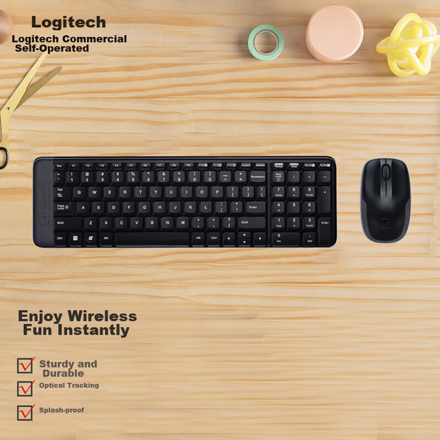 Комплект Logitech MK220 Wireless клавиатура+мышь - зображення 3