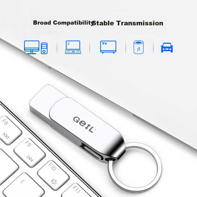 Флеш-накопитель GEIL 256 ГБ USB 3.0, скорость чтения 100 МБ/с, металлический поворотный корпус, высокая скорость чтения/записи, прочный USB-накопитель для бизнеса, офиса и учебы, серия GH310. - изображение 10