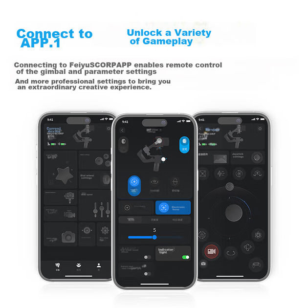 FeiyuTech Scorpion Mini 2 триосьовий інтелектуальний ручний стабілізатор зі стабілізацією, стабілізатор для смартфонів та бездзеркальних камер, чорний колір, комплект - зображення 8