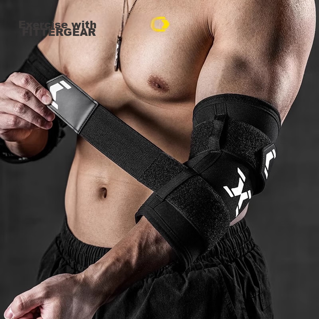 Налокітник FITTER GEAR компресійний для важкої атлетики та силових тренувань, чоловічий - Фото 5 Налокітник FITTER GEAR компресійний для важкої атлетики та силових тренувань, чоловічий - зображення 5