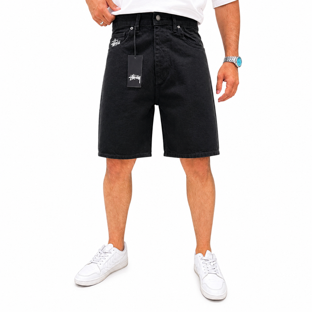 Чоловічі джинсові шорти Stussy чорні 29(Р) (928-212-1) - изображение 4