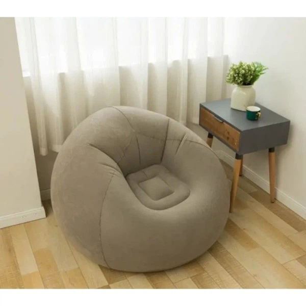 Надувне крісло-пуф Inflatable Sofa / Надувне крісло-мішок 110×110×85 см з насосом - зображення 2