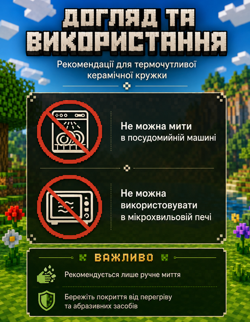 Чашка детская в стиле Minecraft кружка Майнкрафт - изображение 3