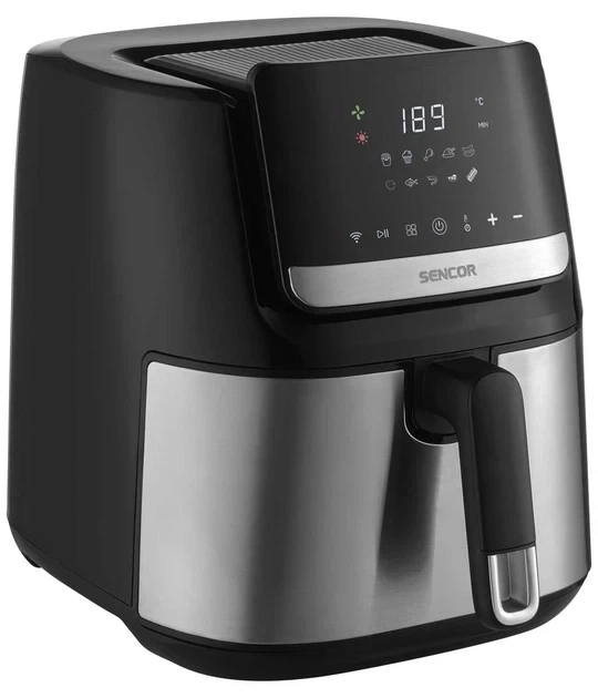 Аерогриль Air Fryer Sencor SFR6600SS 6.5 л великий кошик антипригарне покриття Сріблястий - зображення 3