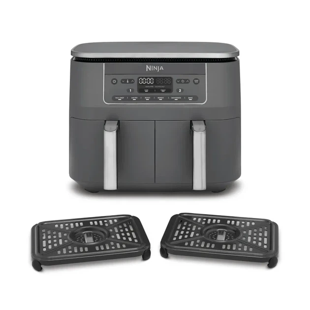 Аэрогриль Ninja DZ300EU 7.6 л Dual Zone синхронная готовка Sync Finish Серый - Фото 4 Аэрогриль Ninja DZ300EU 7.6 л Dual Zone синхронная готовка Sync Finish Серый - изображение 4