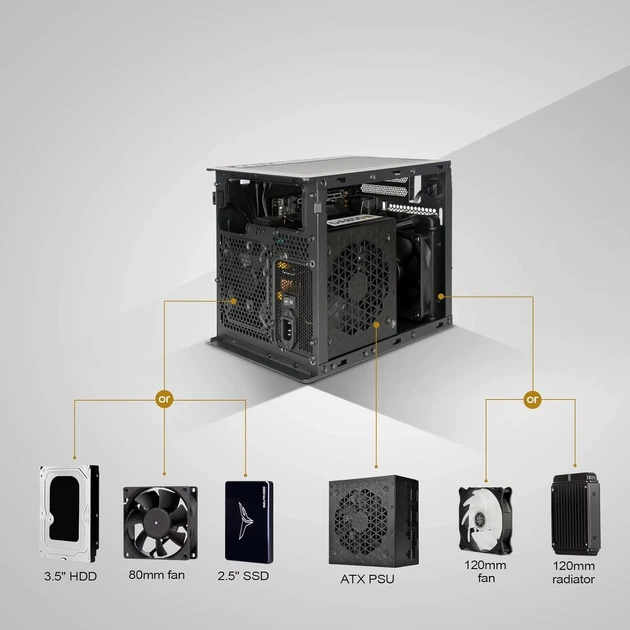 Корпус для ПК SilverStone Technology SUGO 16 Черный (102080522) - изображение 6