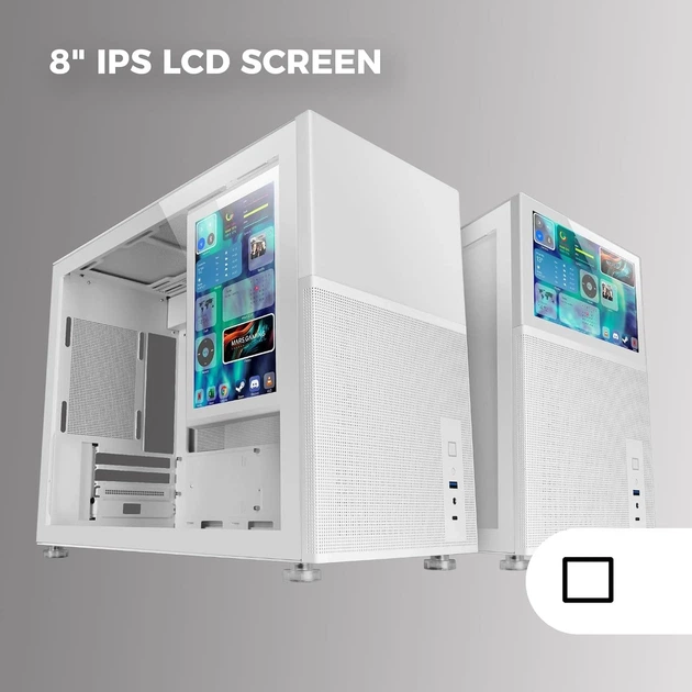 Корпус для ПК с LCD-дисплеем 8'' Mars Gaming MC-LCD Белый (102062501) - изображение 2
