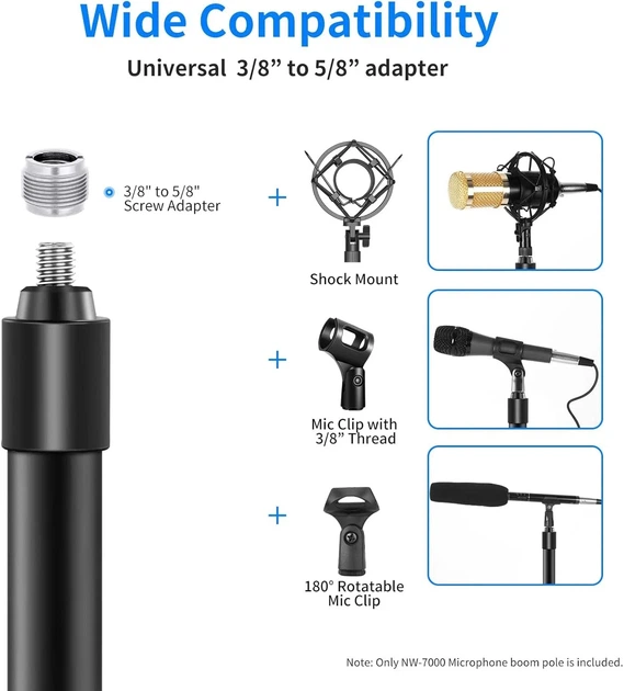 Микрофонный кронштейн Neewer ST-NW-7000 Черный k1 - изображение 2