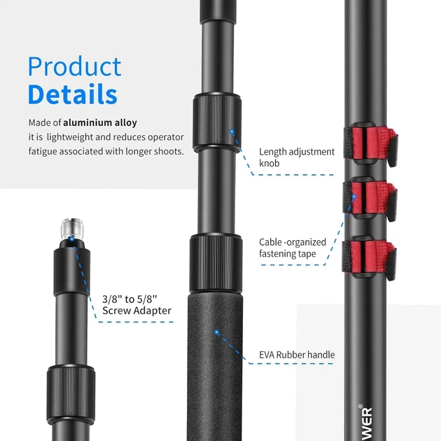 Микрофонный кронштейн Neewer ST-NW-7000 Черный k1 - изображение 5