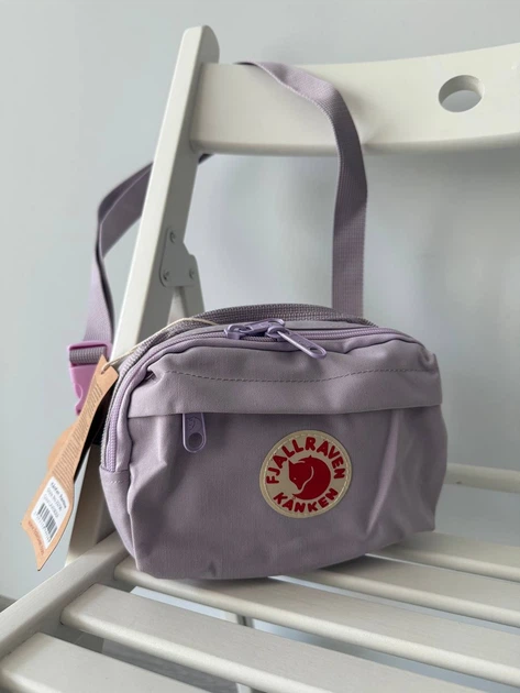 Бананка сумка на пояс Fjallraven kanken из ткани не промокает лавандовый - изображение 6