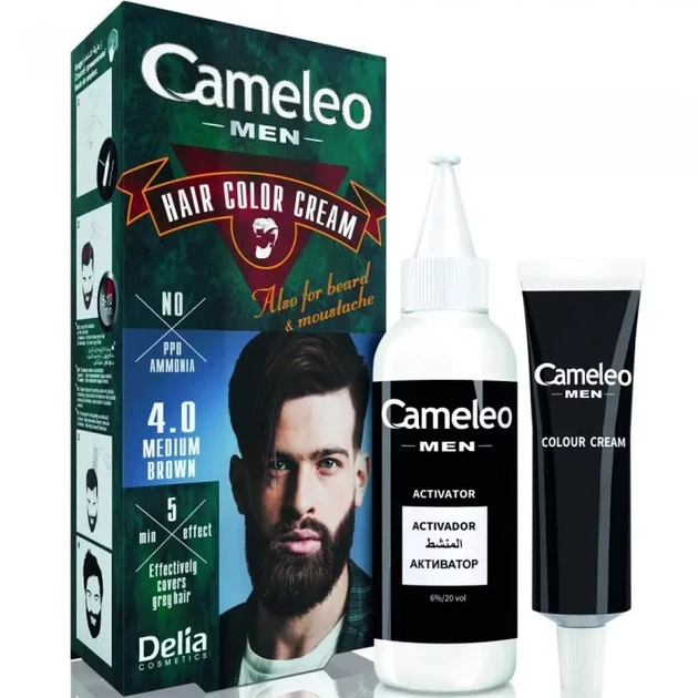 Краска для мужчин Delia cosmetics Cameleo Men 4.0 Коричневый 30 мл (5901350445846) - изображение 2