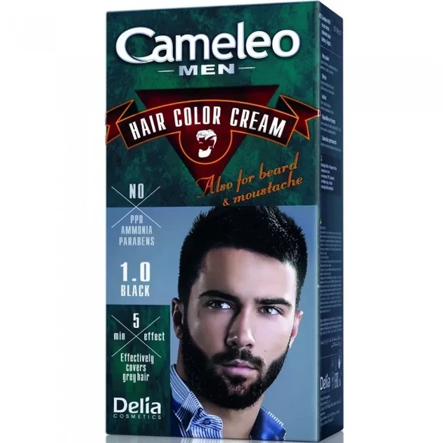 Краска для мужчин Delia cosmetics Cameleo Men 1.0 Черный 30 мл (5901350445822) - изображение 2