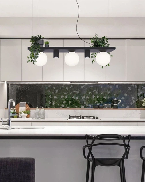 Люстра Zuma Line 5555 Plant Shelf E14+GU10 5x40W+10W IP20 черная - изображение 3
