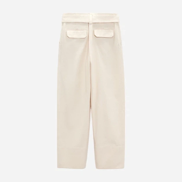 Широкі штани з тканим поясом Zara 2887/706 XS-S Бежеві (02887706251XS) - изображение 5