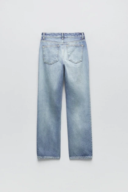 Джинси укорочені прямі Straight Cropped Zara 9863/059 XS/34 Блакитні (0986305940634) - Фото 2 Джинси укорочені прямі Straight Cropped Zara 9863/059 XS/34 Блакитні (0986305940634) - зображення 2