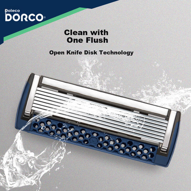 Бритва мужская DORCO с 7-слойными лезвиями сменные головки без держателя дорожная - Фото 5 Бритва мужская DORCO с 7-слойными лезвиями сменные головки без держателя дорожная - изображение 5