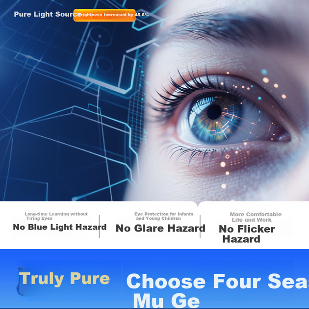 Люстра MICOE LED Eye Care для вітальні та спальні біло-кремова - зображення 5