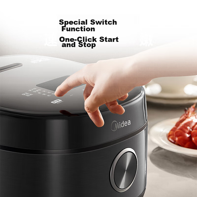Рисоварка Midea 5 л, нагрівання IH, солодкий та ароматний залізний горщик, меню з десятьма функціями, спеціальна клавіша для легкого вимкнення живлення, MB-CFB5099H [Серія ZMD Safe] - изображение 6