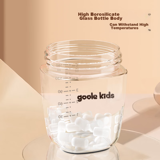 Бутылочка Goole Kids стеклянная с широким горлом антиколиковая, 240 мл - изображение 8