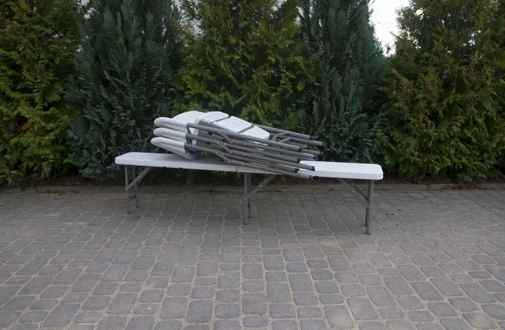 Лава, лавка розкладна садова туристична Польща 180 см (біла) - Фото 7 Лава, лавка розкладна садова туристична Польща 180 см (біла) - изображение 7
