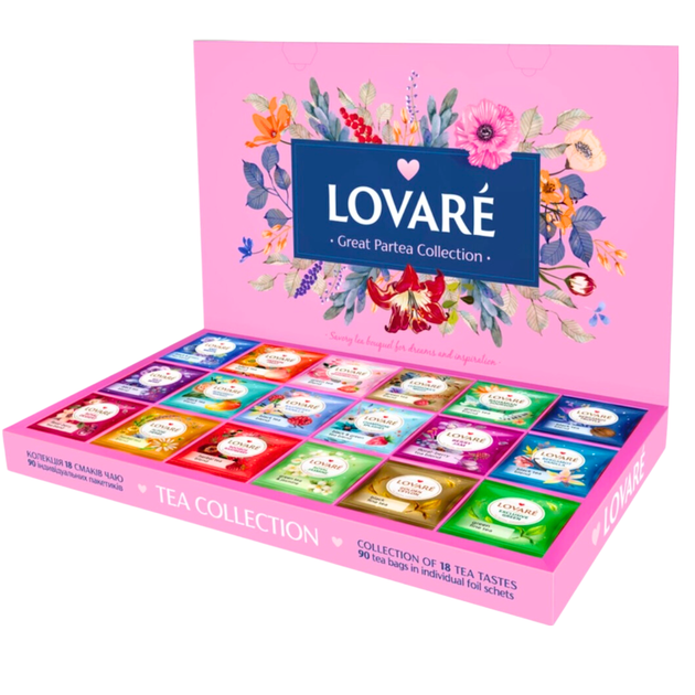 Коллекция чая Lovare Great Partea Collection Ассорти 18 видов по 5 шт. - изображение 2