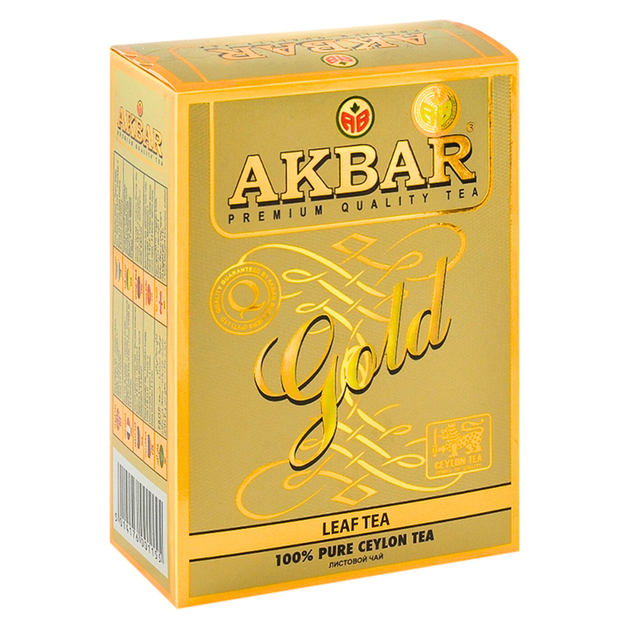 Чай листовий Akbar Gold 100 г - Фото 1 Чай листовий Akbar Gold 100 г - зображення 1