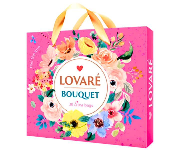 Колекція чаю Lovare Bouquet пакетований 6 видів 30 шт - Фото 1 Колекція чаю Lovare Bouquet пакетований 6 видів 30 шт - зображення 1