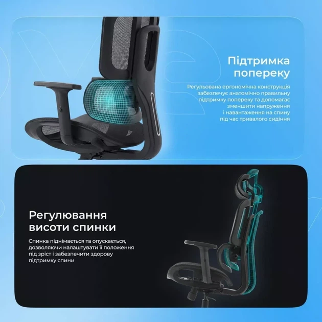 Эргономичное кресло Proove White-collar black (ECWC0001001) - изображение 14