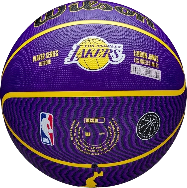 Мяч баскетбольный Wilson NBA Player Icon Outdoor BSKT LeBron NE Size 7 (WZ4027601XB7) - изображение 7