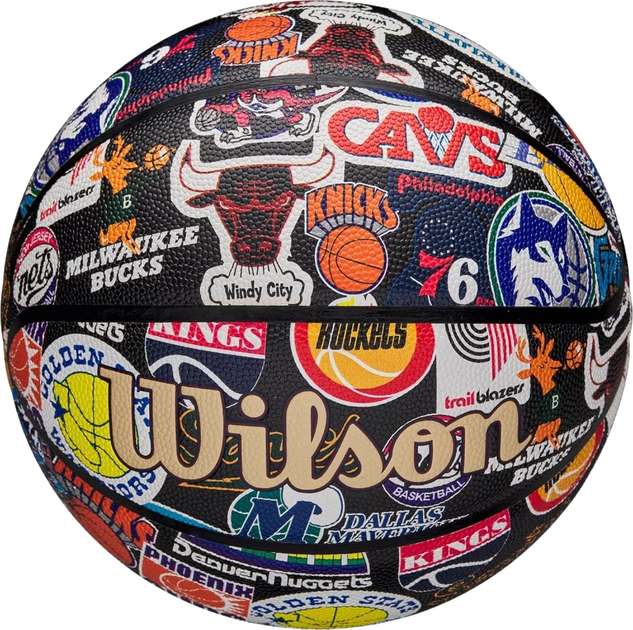 Мяч баскетбольный Wilson NBA All Team Retro BSKT Size 7 (WZ4028501XB7) - изображение 4