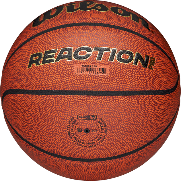 Мяч баскетбольный Wilson Reaction Pro Size 6 (WZ2026601XB6) - Фото 7 Мяч баскетбольный Wilson Reaction Pro Size 6 (WZ2026601XB6) - изображение 7