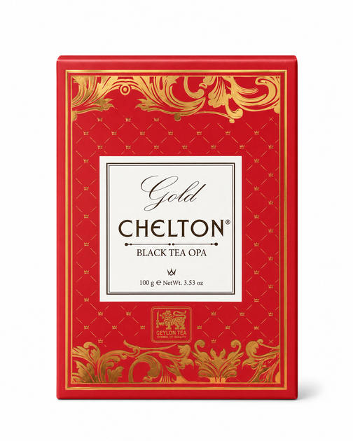 Чай Gold Chelton Black Tea OPA чорний листовий, 100 г - Фото 1 Чай Gold Chelton Black Tea OPA чорний листовий, 100 г - зображення 1