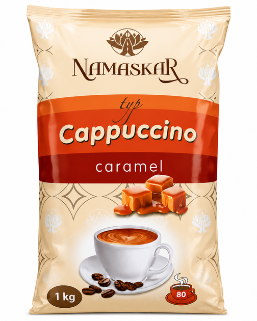 Капучино Namaskar Caramel 1 кг - Фото 1 Капучино Namaskar Caramel 1 кг - изображение 1