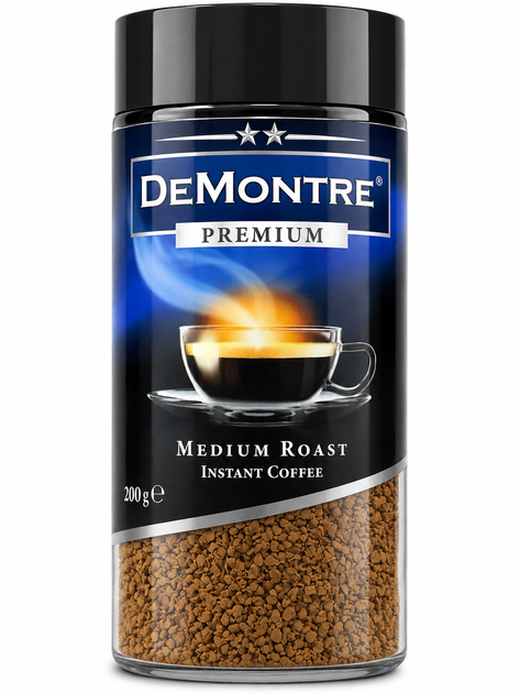 Demontre Premium Medium Roast Instant Coffee 200 г - Фото 1 Demontre Premium Medium Roast Instant Coffee 200 г - зображення 1