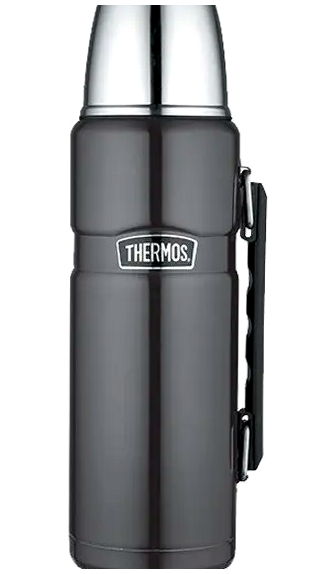 Термос 1.2 літра з ручкою для напоїв неіржавка сталь для дому сірий Thermos SE1094 - зображення 2