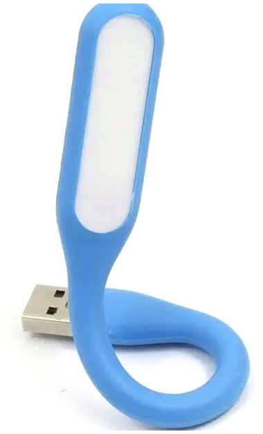 Светодиодная USB лампа 17 см гибкая для ноутбуков и повербанков голубая SE0481 - Фото 5 Светодиодная USB лампа 17 см гибкая для ноутбуков и повербанков голубая SE0481 - изображение 5