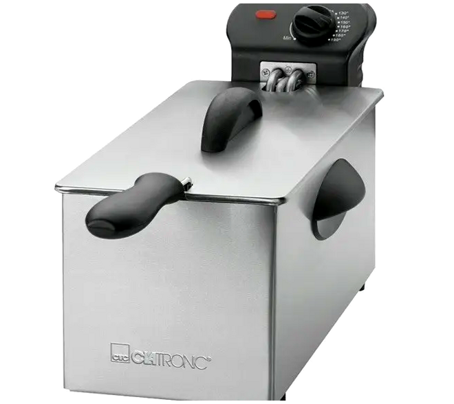 Фритюрница 3 литра 2000 Вт для кухни нержавеющая сталь Clatronic SE0805 - изображение 2