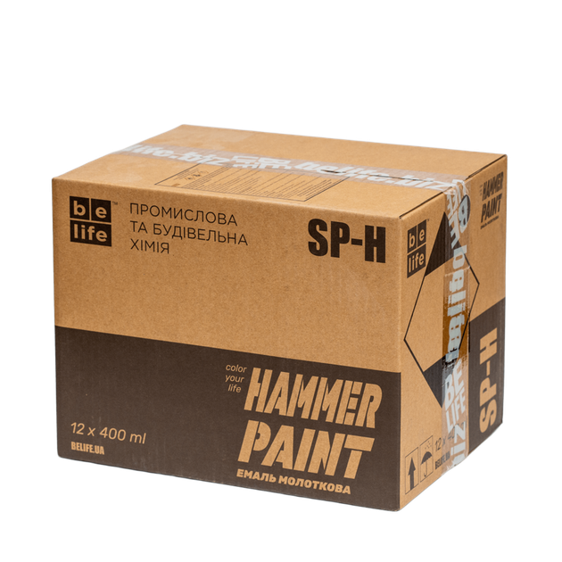 Фарба Belife Hammer Paint чорна (1604) - изображение 4