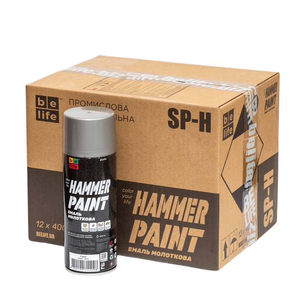 Фарба Belife Hammer Paint сіра (1611) - изображение 3