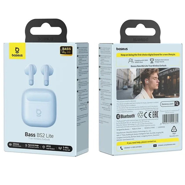 Навушники Bluetooth Baseus Bass BS2 Lite (A0010A) Galaxy Blue - Фото 5 Навушники Bluetooth Baseus Bass BS2 Lite (A0010A) Galaxy Blue - зображення 5