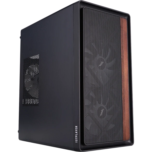 Корпус 1stPlayer WD1-BK-3F1 Black с 3 RGB вентиляторами - Фото 6 Корпус 1stPlayer WD1-BK-3F1 Black с 3 RGB вентиляторами - изображение 6