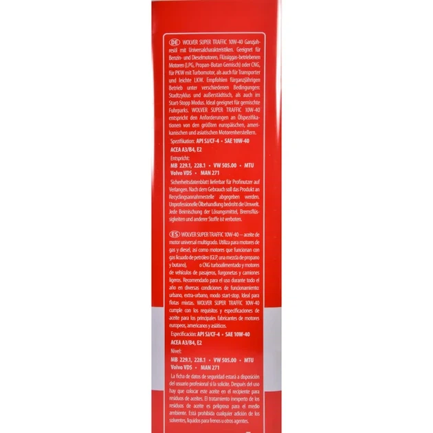Олива моторна Wolver Super Traffic 10W-40 (5л.) - зображення 2