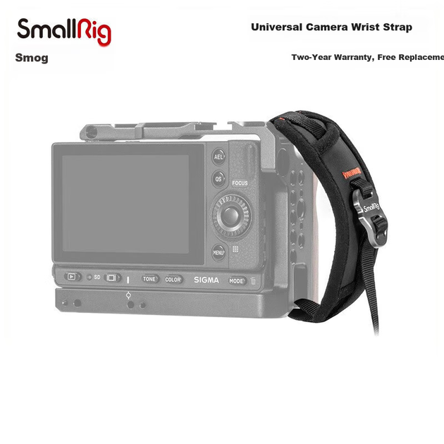 Универсальный ремешок на запястье SmallRig PAC2456B, совместимый с камерами Sony, Canon, Nikon, Fuji, для фото- и видеосъемки на цифровые зеркальные фотоаппараты. - изображение 4