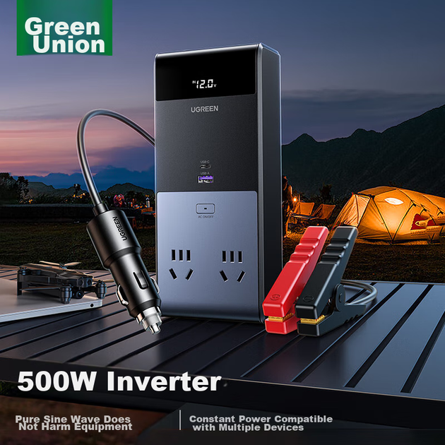 Инвертор UGREEN автомобильный 500Вт 12В-220В чистая синусоида - изображение 8