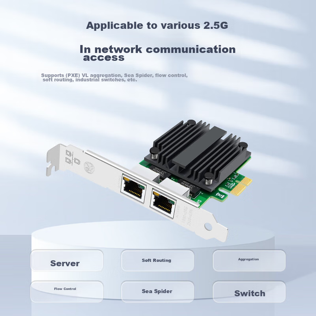Мережева карта EB-LINK Intel I226 PCIE для двох серверів 2.5G, двопортова мережа 2500M Gigabit, промислова камера, система збору зображень Visio - изображение 8