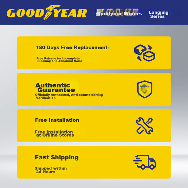 Склоочисники Goodyear, що підходять для автомобільних аксесуарів BMW I3, гумові деталі, оригінальні безкісткові щітки склоочисників I340L I335L - зображення 8