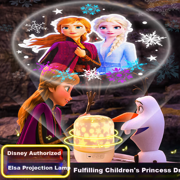 Проекционная лампа Disney Эльза Принцесса Звездное Небо, детская игрушка, новогодний подарок на день рождения для девочек 10-14 лет, музыкальная шкатулка 10 - зображення 8
