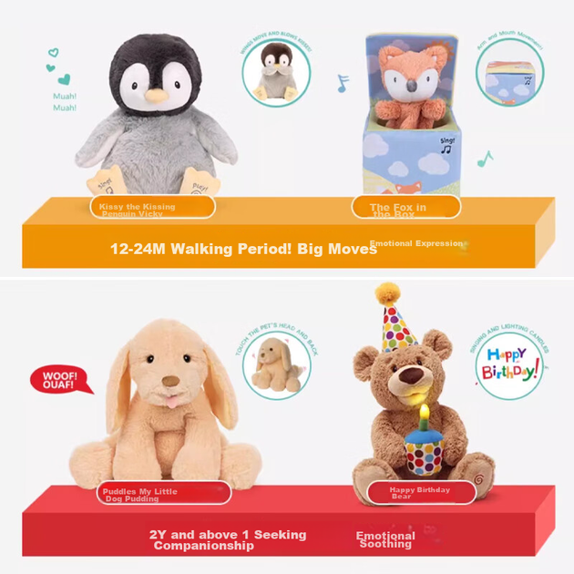Игрушка мягкая Gund пингвин музыкальный, кукла-компаньон для детей - изображение 5